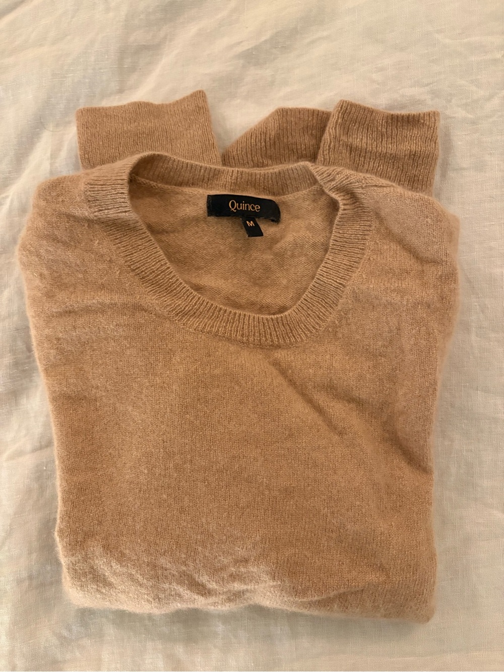 Quince Camel Crew Neck Sweater